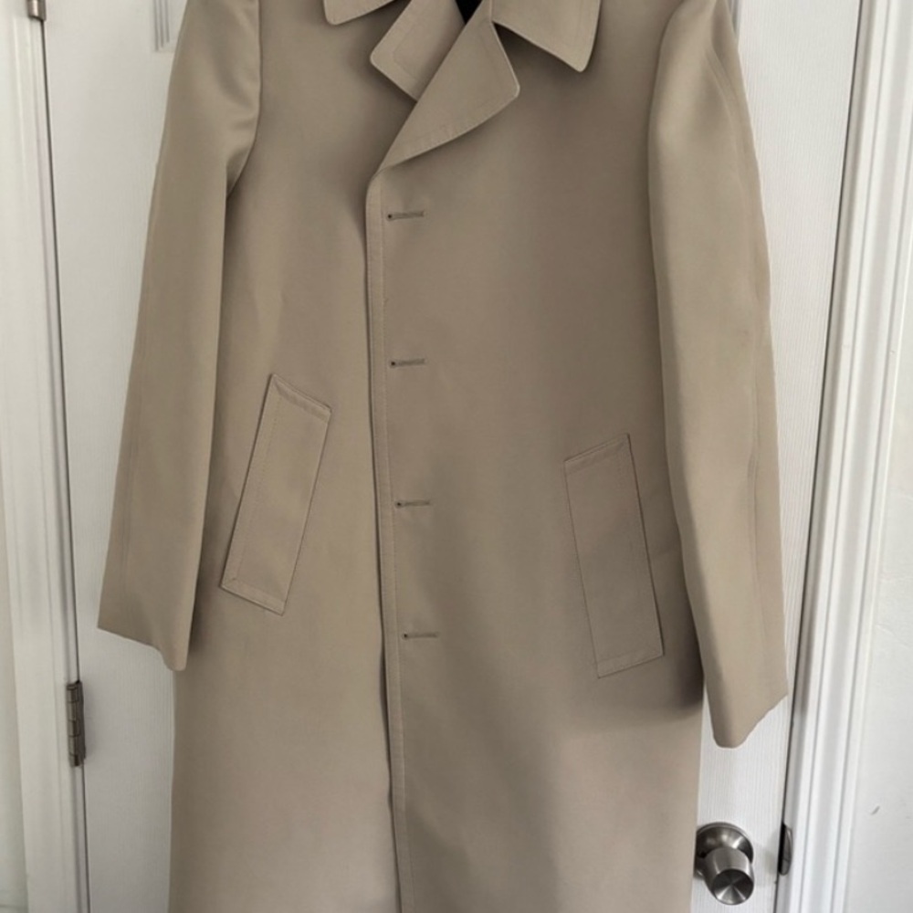 London Fog Beige Trench Coat EXCELLENT CONDITION 46R - Picture 7 of 7